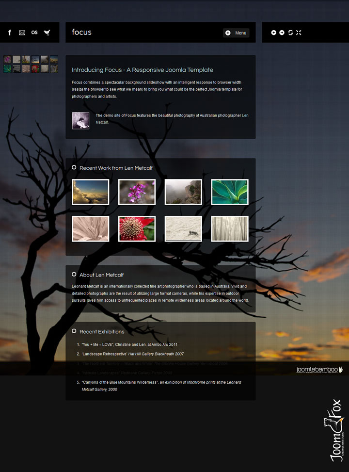 Joomla шаблон JoomlaBamboo Focus