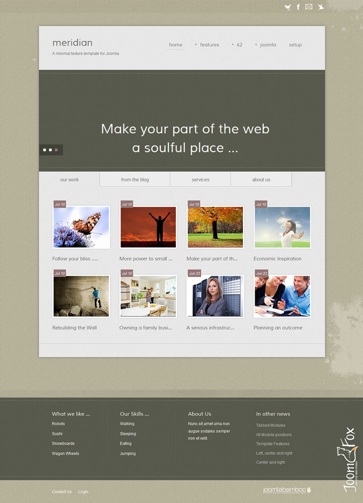 Joomla шаблон JoomlaBamboo Meridian