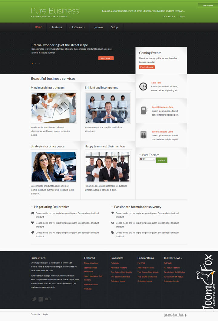 Joomla шаблон JoomlaBamboo Pure