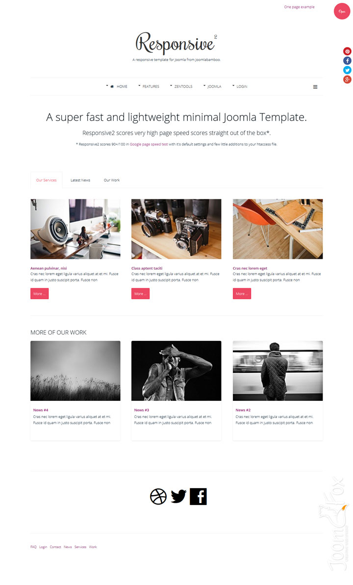 Joomla шаблон JoomlaBamboo Responsive 2