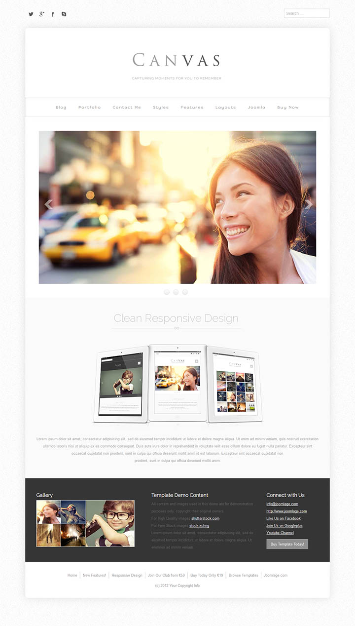 Joomla шаблон Joomlage Canvas