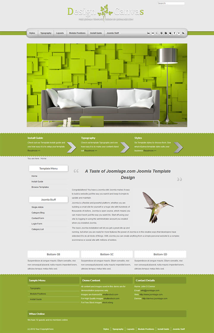 Joomla шаблон Joomlage DesignCanvas