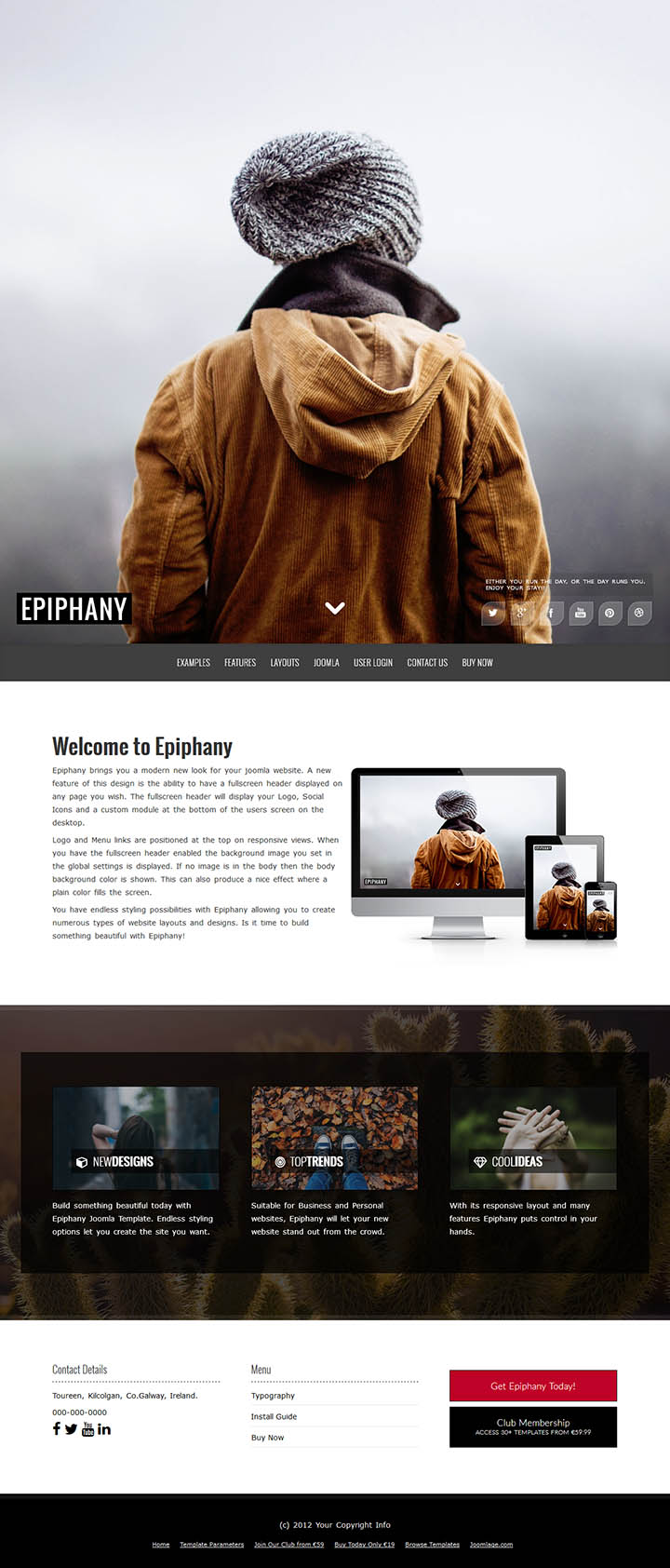 Joomla шаблон Joomlage Epiphany