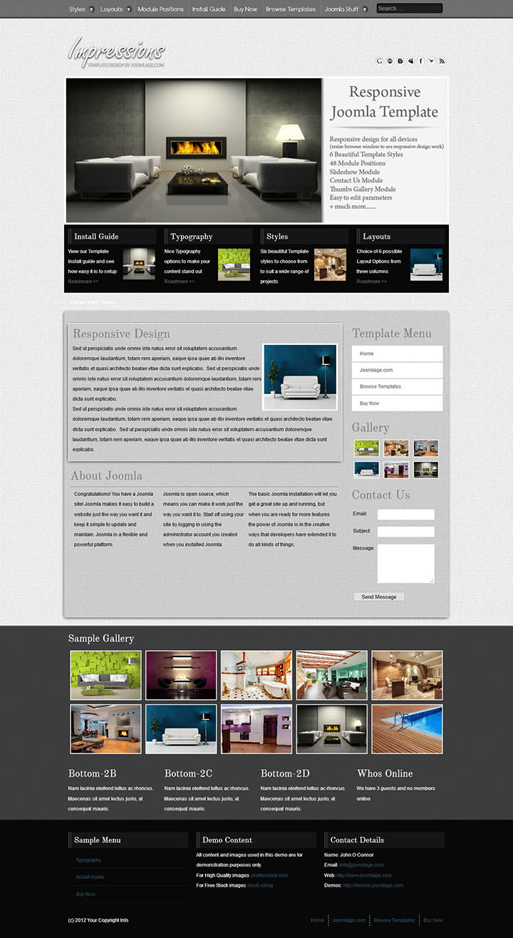 Joomla шаблон Joomlage Impressions