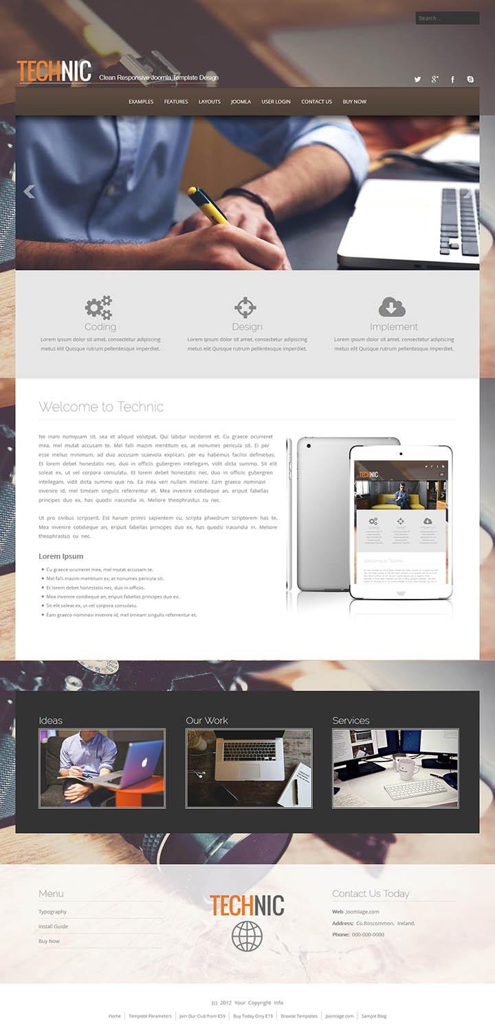 Joomla шаблон Joomlage Technic
