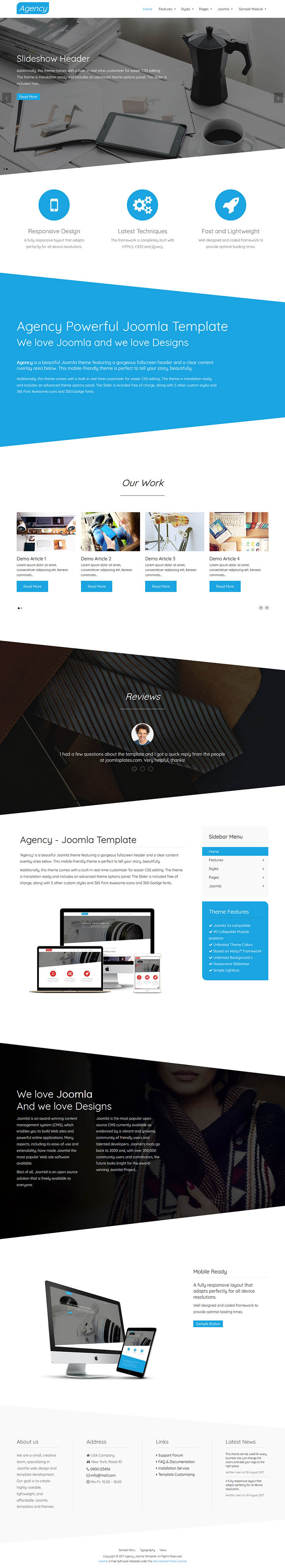 Joomla шаблон JoomlaPlates Agency