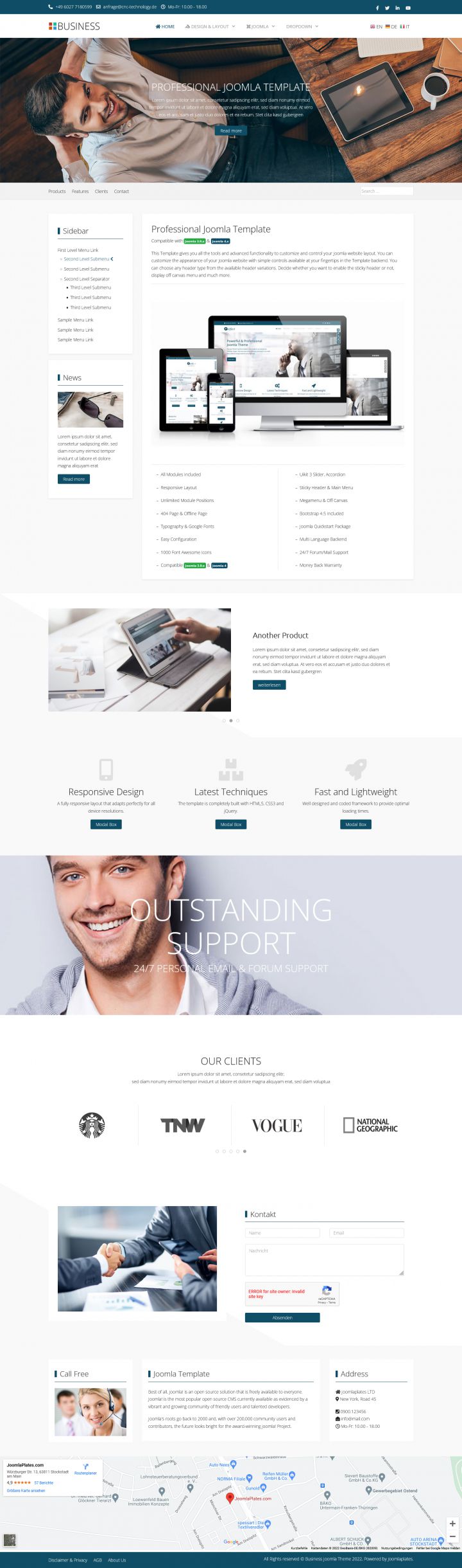 Joomla шаблон JoomlaPlates Business