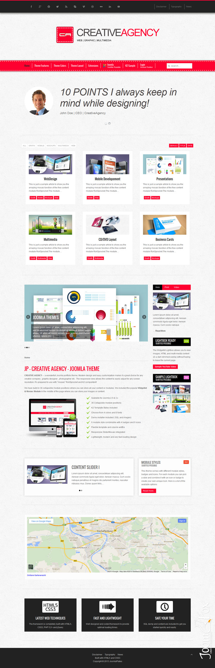 Joomla шаблон JoomlaPlates Creative Agency