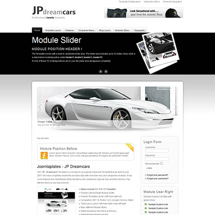 JoomlaPlates Dreamcars
