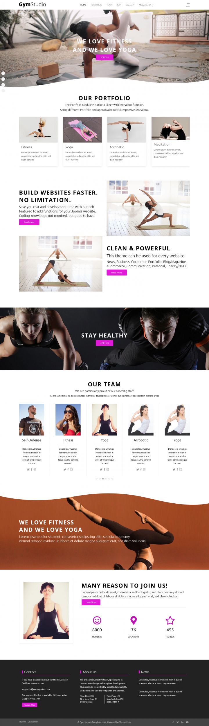 Joomla шаблон JoomlaPlates Gym