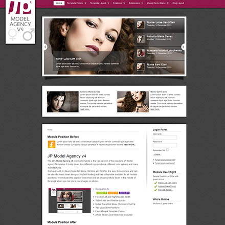 JoomlaPlates Model Agency v4