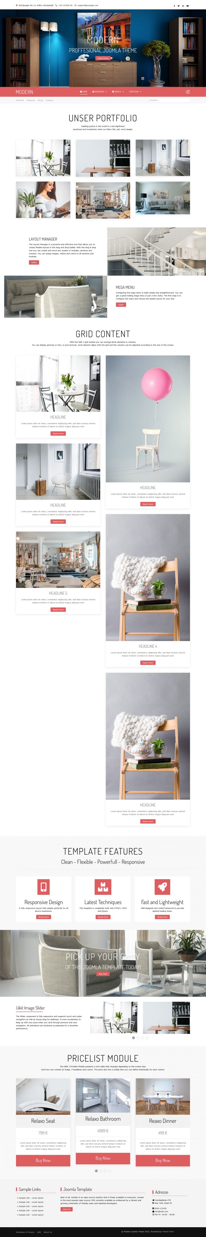 Joomla шаблон JoomlaPlates Modern