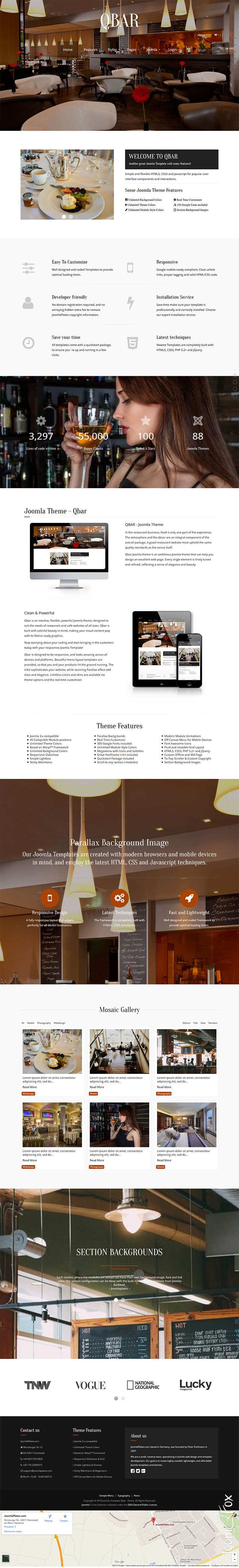 Joomla шаблон JoomlaPlates QBar