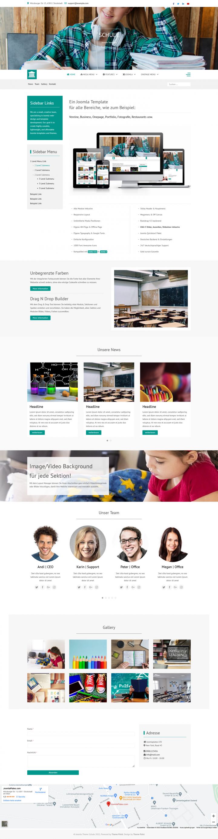 Joomla шаблон JoomlaPlates Schule