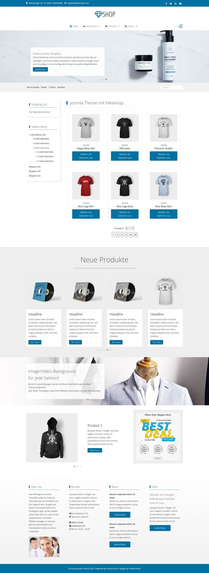 Joomla шаблон JoomlaPlates Shop