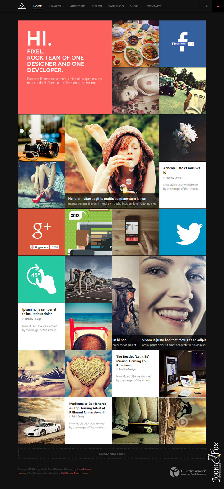 Joomla шаблон JoomlArt Fixel