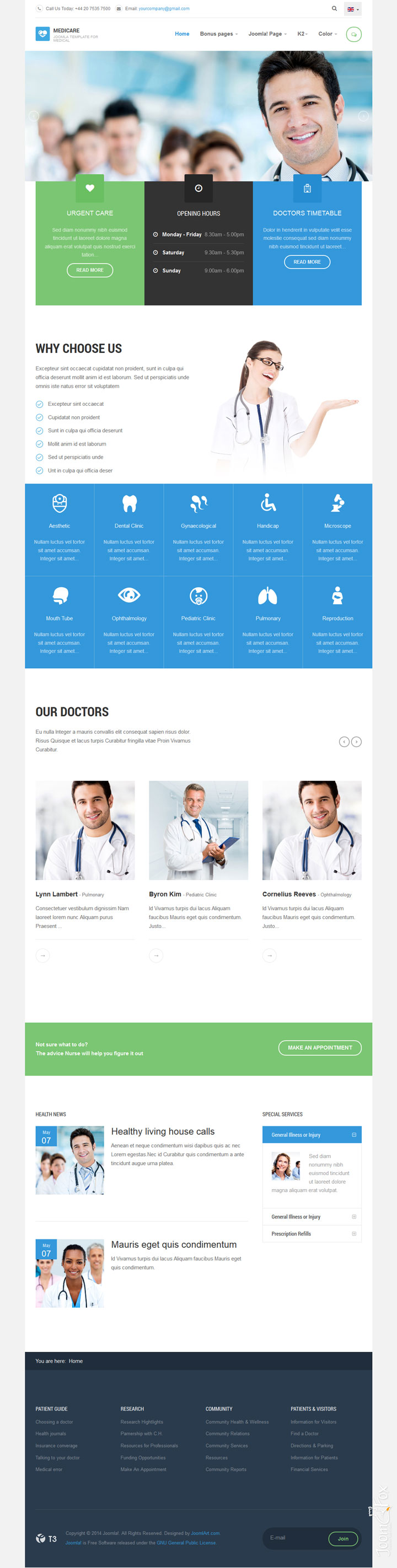 Joomla шаблон JoomlArt Medicare