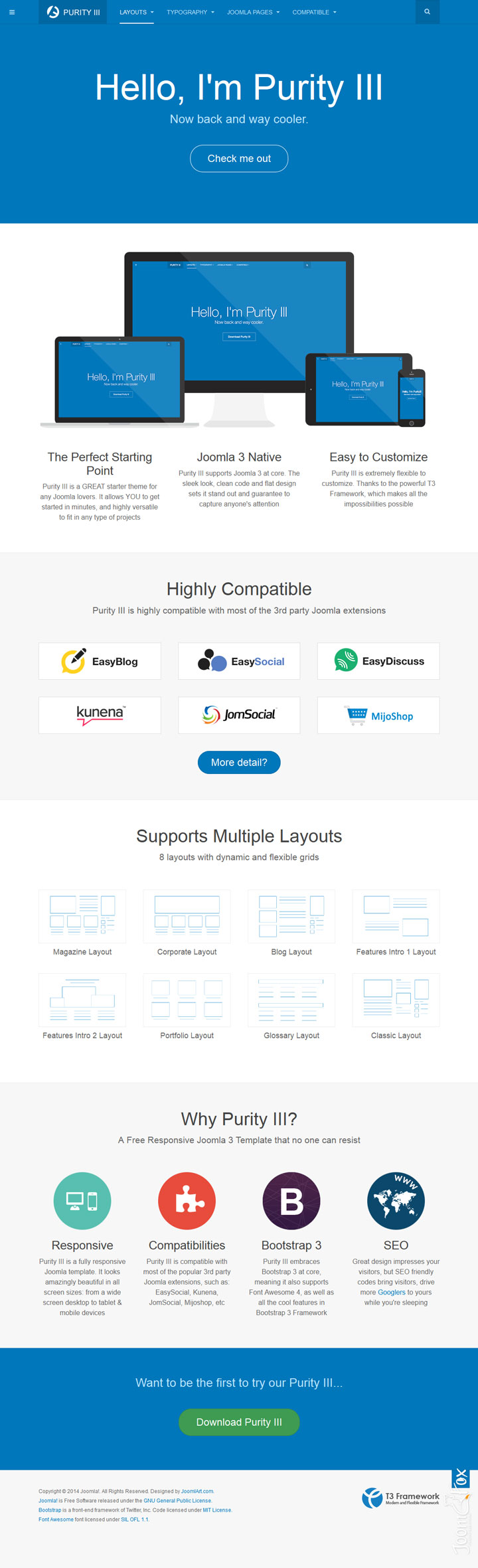 Joomla шаблон JoomlArt Purity III