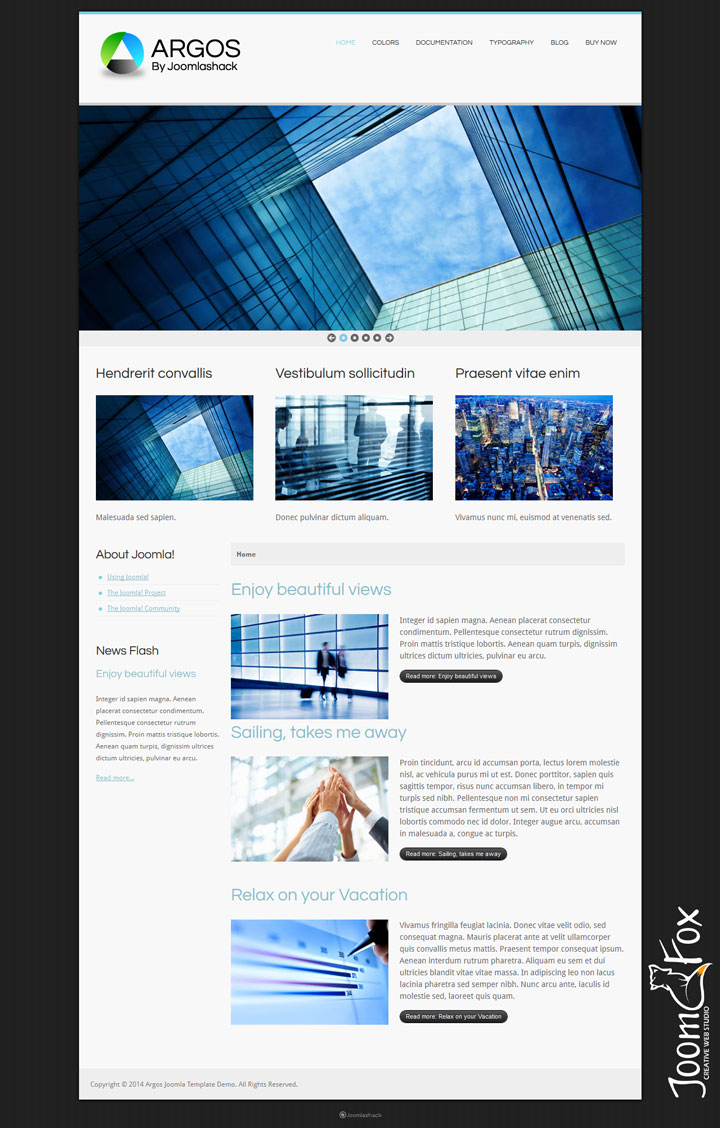 Joomla шаблон JoomlaShack Argos