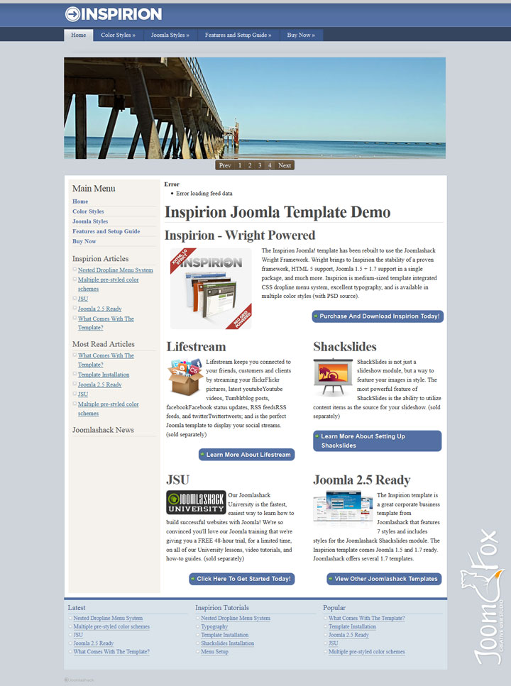 Joomla шаблон JoomlaShack Inspirion