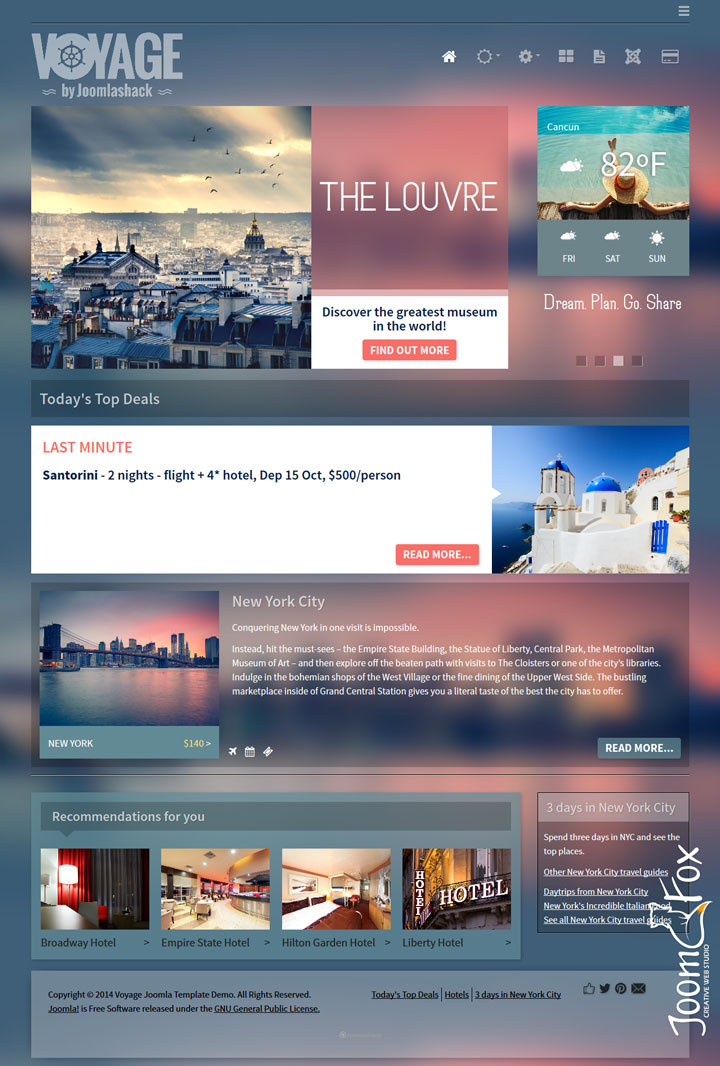 Joomla шаблон JoomlaShack Voyage