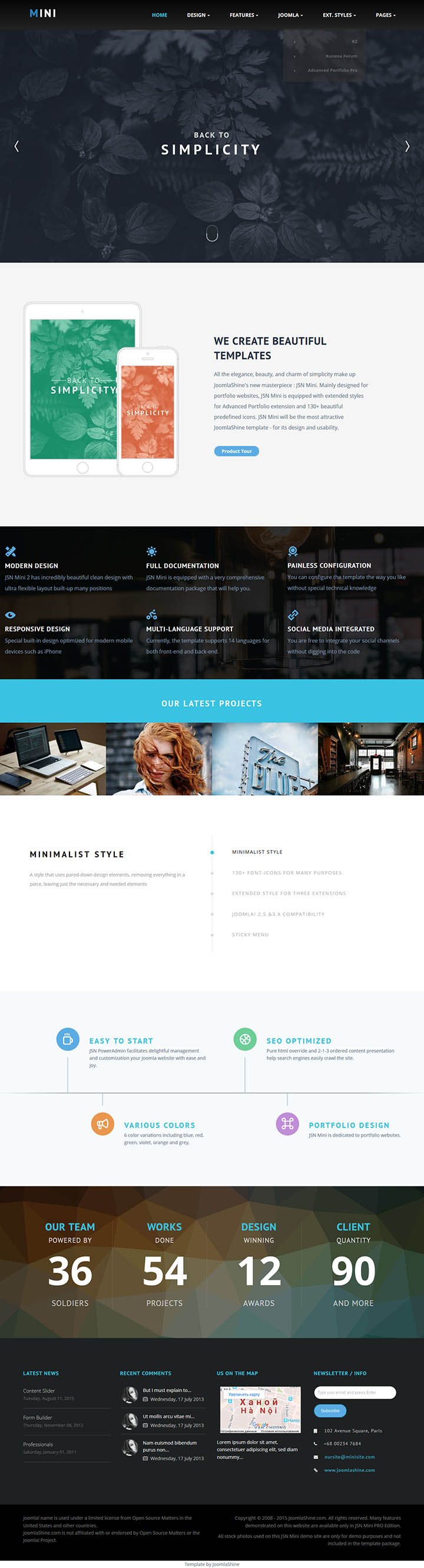 Joomla шаблон JoomlaShine Mini 2