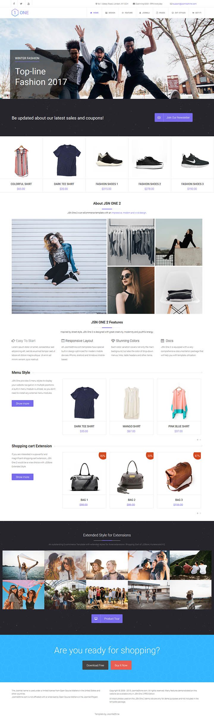 Joomla шаблон JoomlaShine One 2