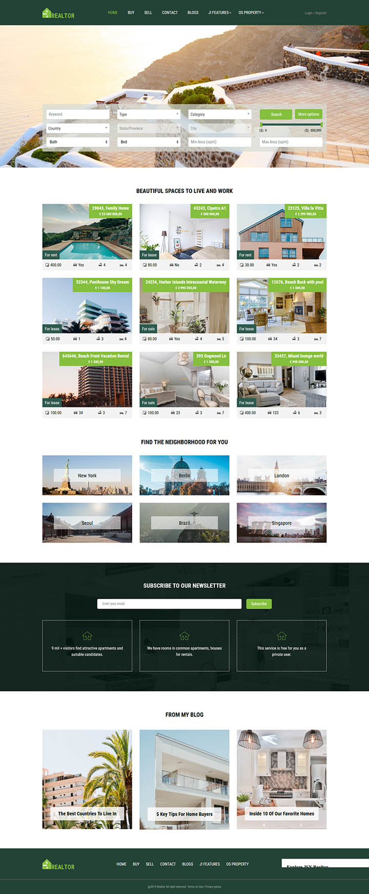 Joomla шаблон JoomlaShine Realtor