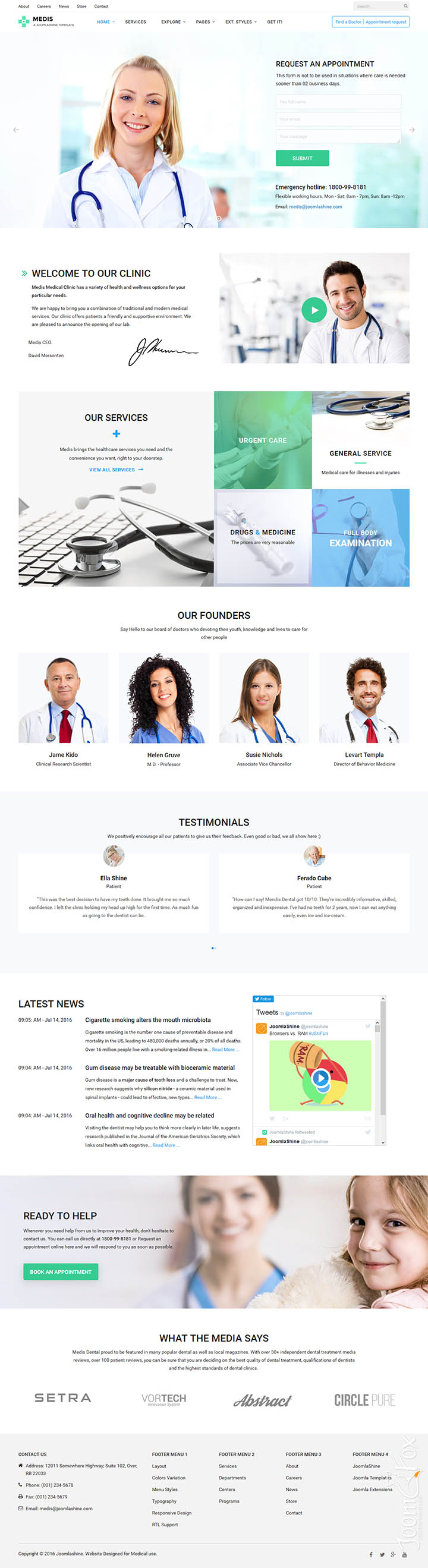 Joomla шаблон JoomlaShine Medis