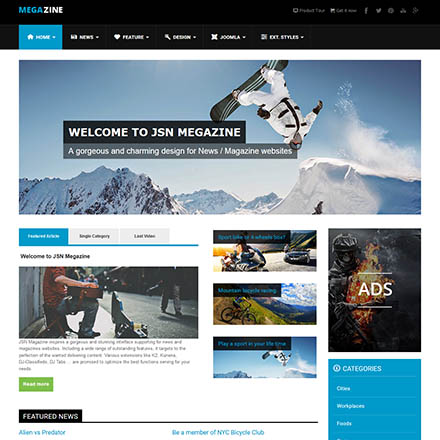 JoomlaShine Megazine