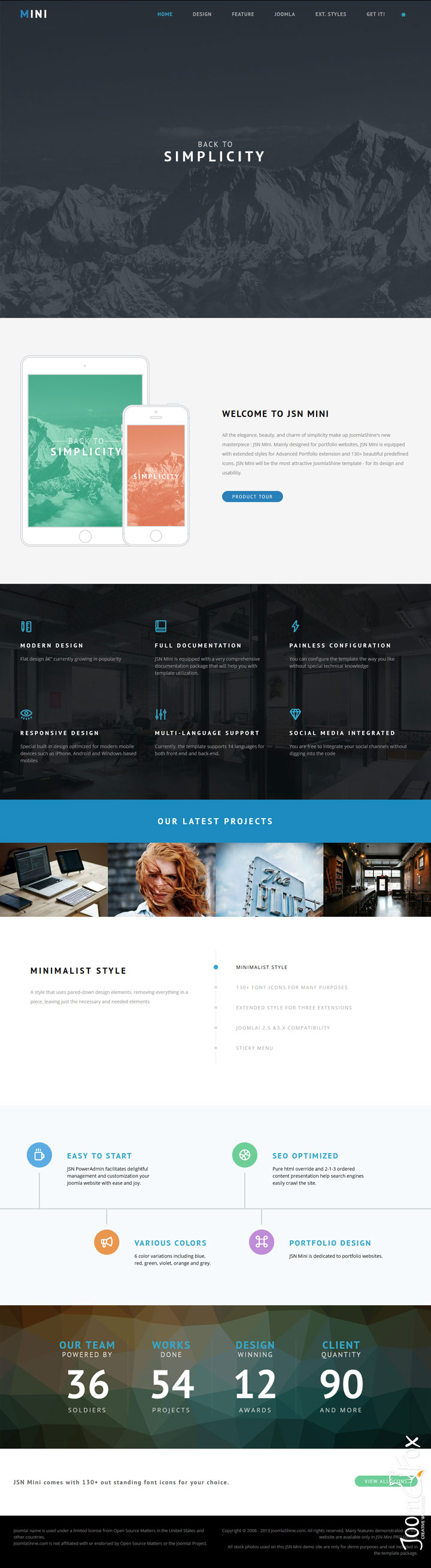 Joomla шаблон JoomlaShine Mini
