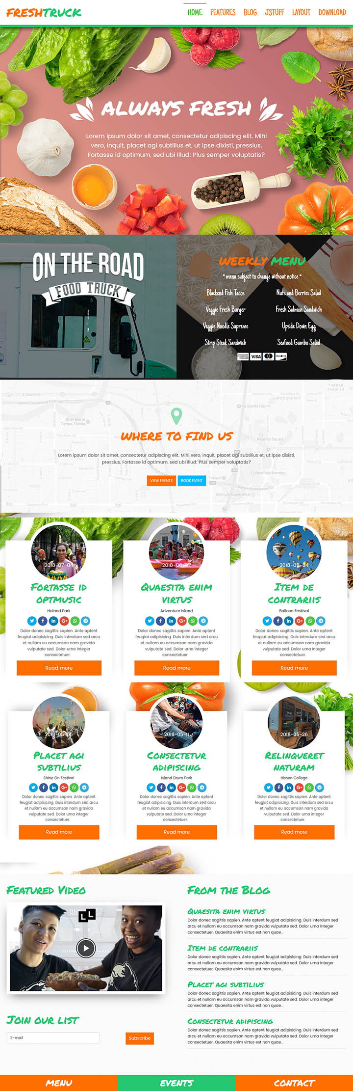 Joomla шаблон JoomlaXTC Fresh Truck