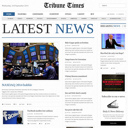 JoomlaXTC Tribune Times