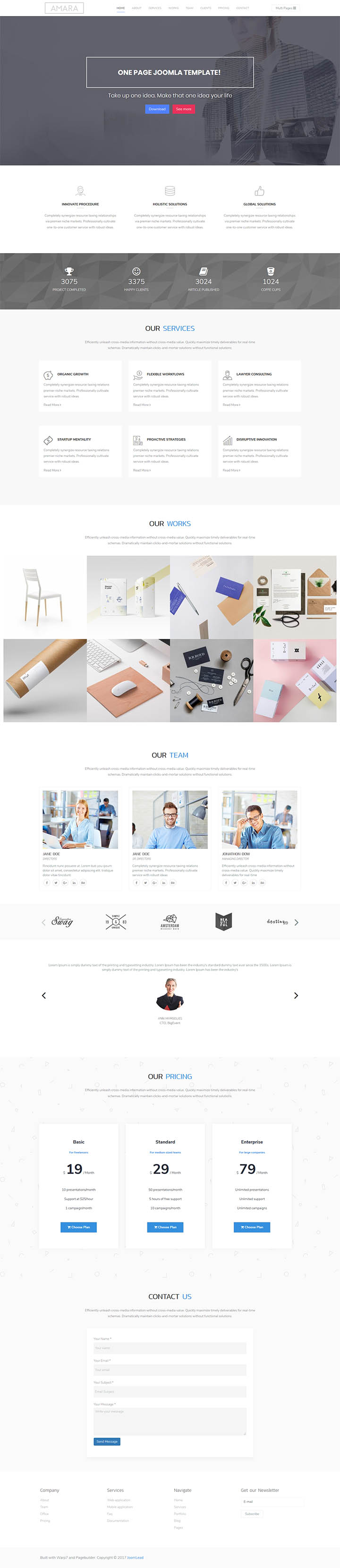 Joomla шаблон JoomLead Amara