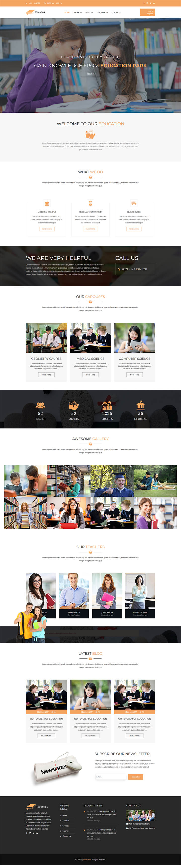 Joomla шаблон JoomLead Edu