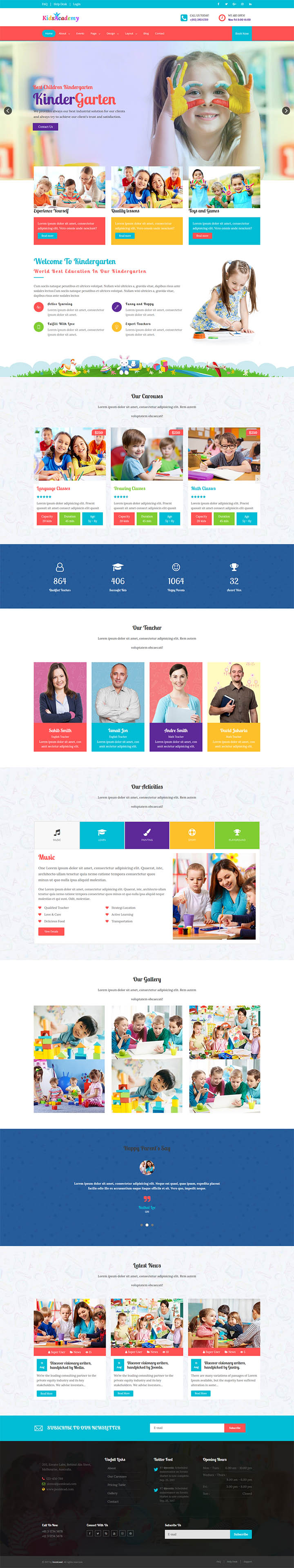 Joomla шаблон JoomLead Kidsacademy