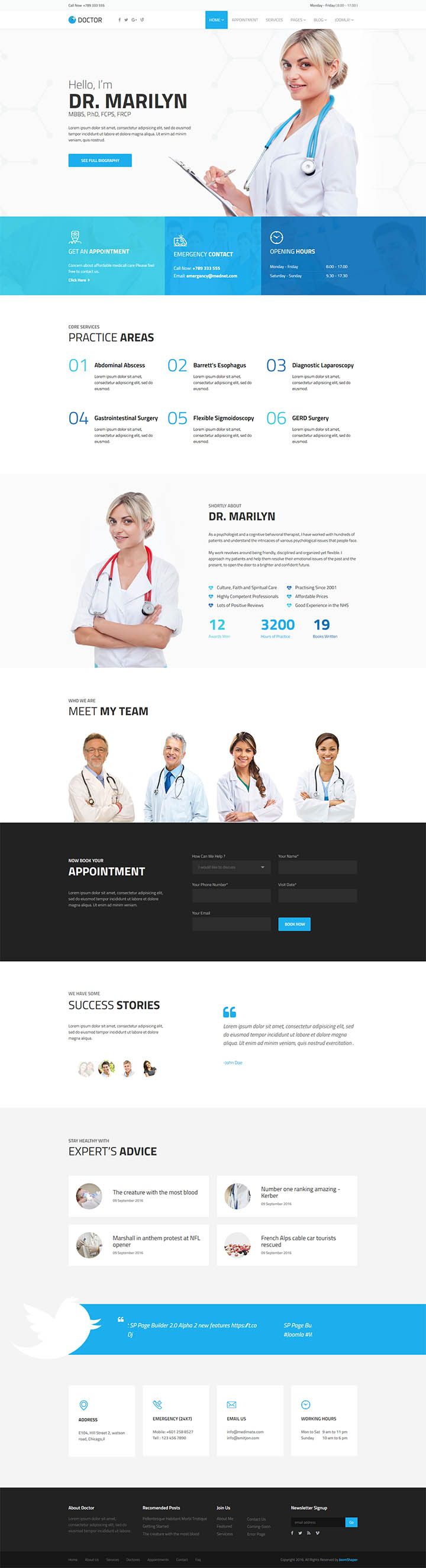 Joomla шаблон JoomShaper Doctor