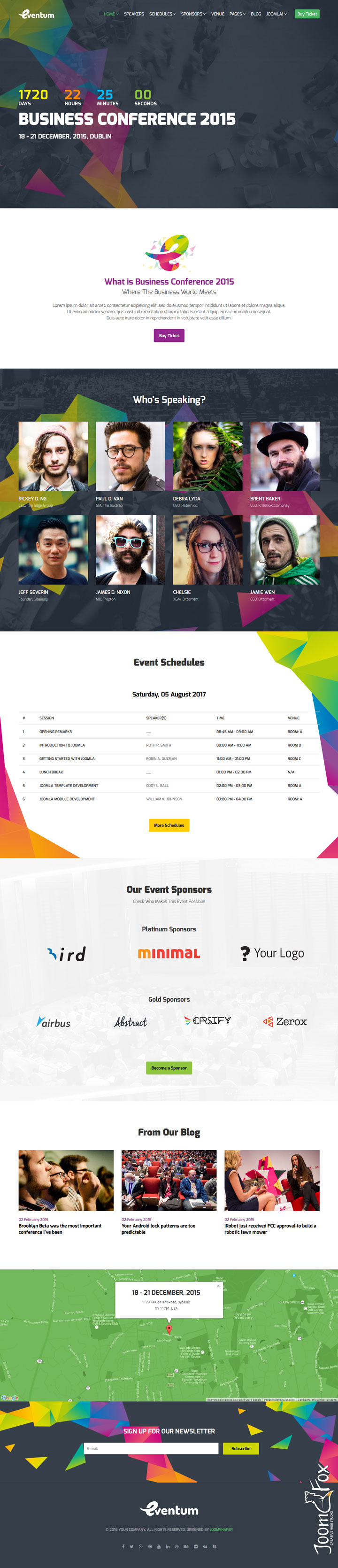 Joomla шаблон JoomShaper Eventum