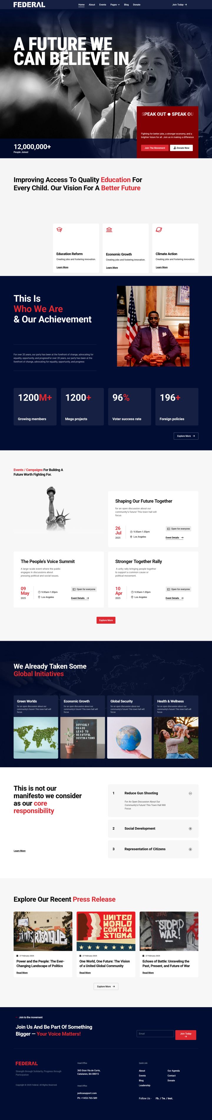 Joomla шаблон JoomShaper Federal