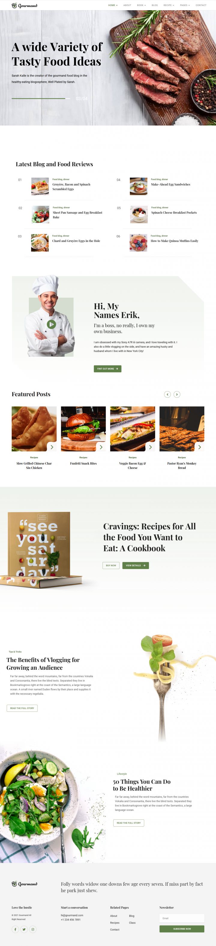 Шаблон для Joomla JoomShaper Gourmand скачать бесплатно