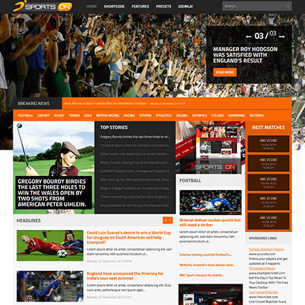 JoomShaper SportsOn