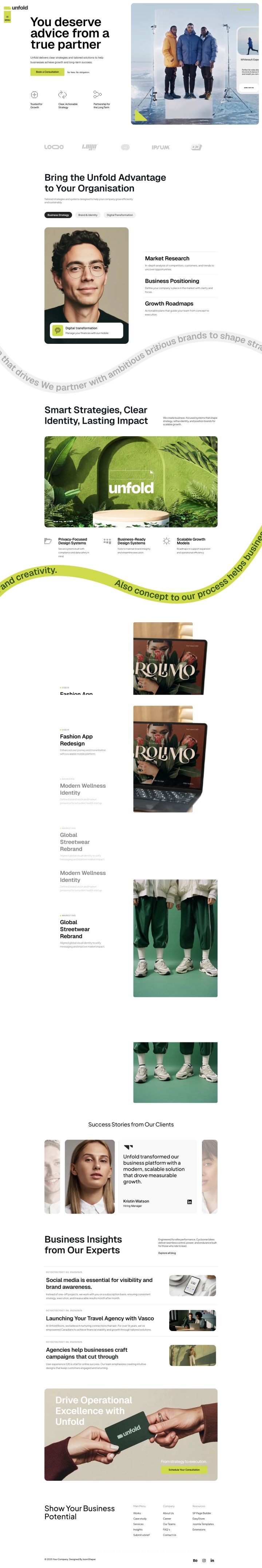 Joomla шаблон JoomShaper Unfold