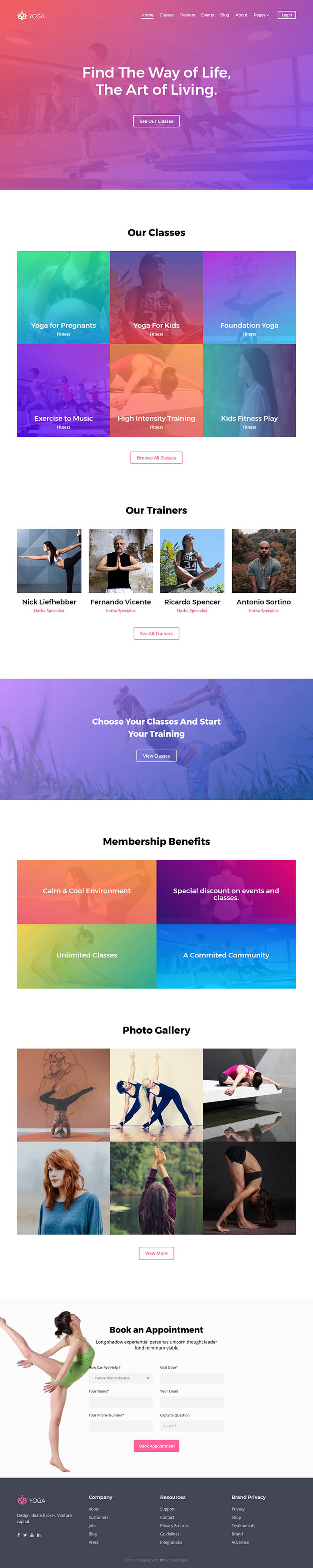 Joomla шаблон JoomShaper Yoga