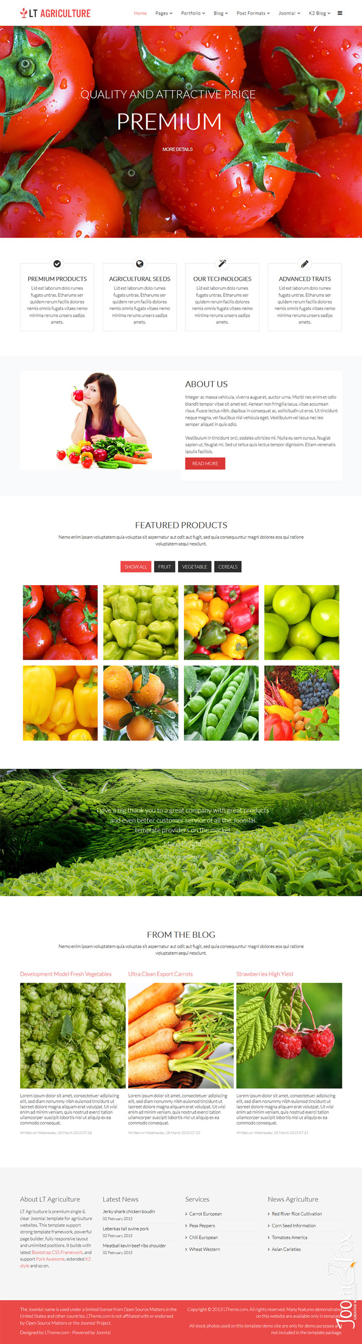 Joomla шаблон LTheme Agriculture