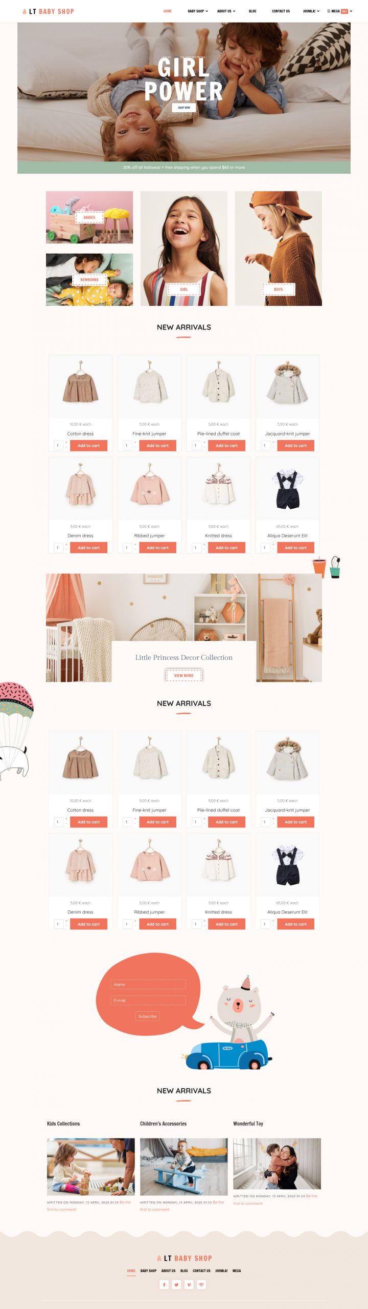 Joomla шаблон LTheme Baby Shop