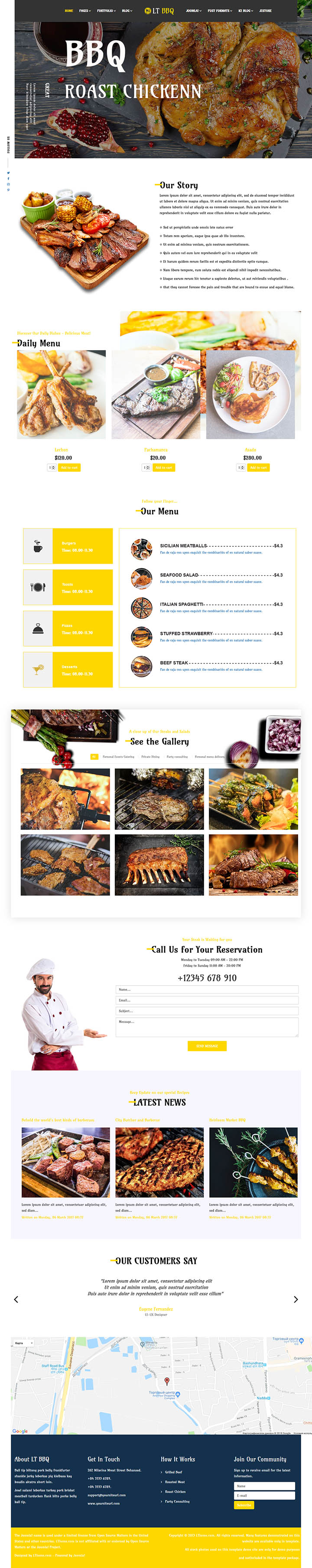 Joomla шаблон LTheme BBQ