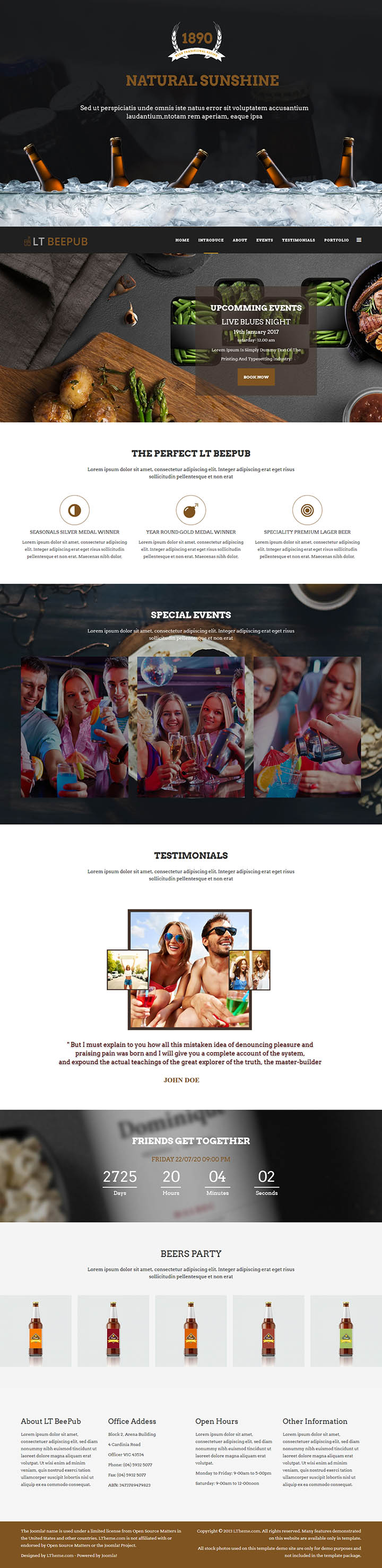 Joomla шаблон LTheme BeePub Onepage