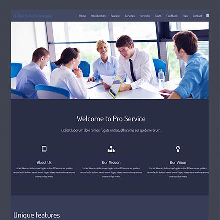 LTheme Blue Service Onepage