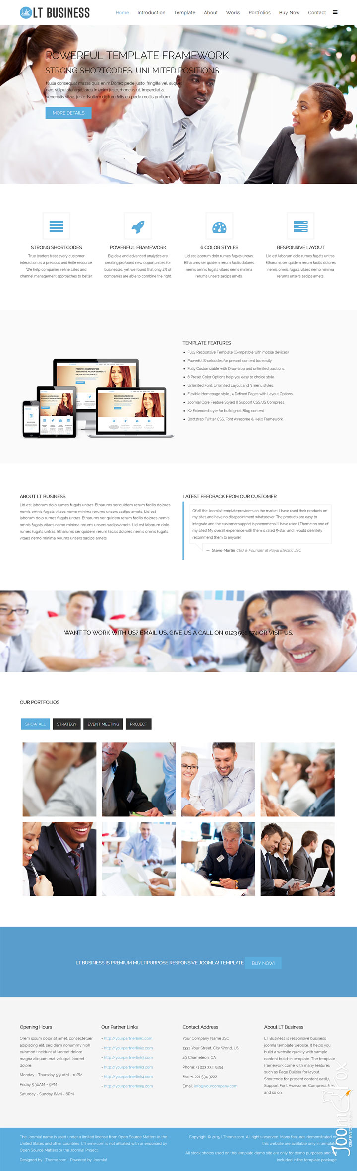 Joomla шаблон LTheme Business Onepage