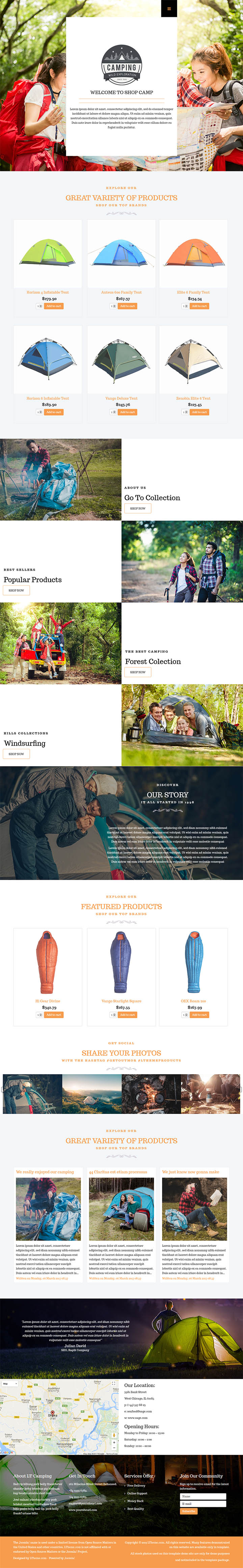 Joomla шаблон LTheme Camping